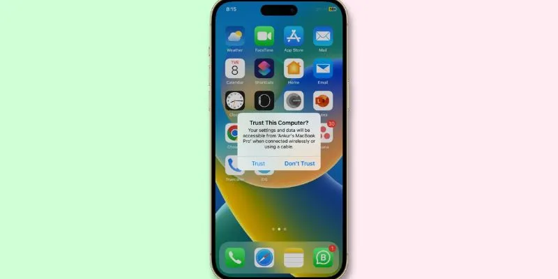 Bấm chọn Tin cậy để sử dụng app